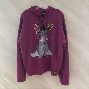 Disney Women’s 3X Hundred Acre Wood Eeyore Sweater Hoodie Please Read